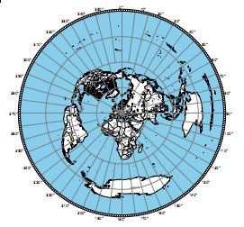 Azimuthal map centered JN97NL